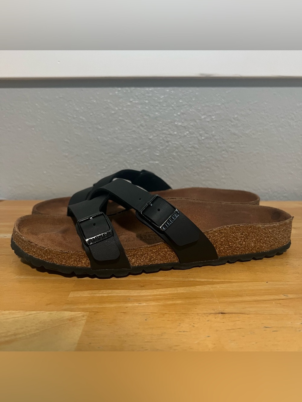 Birkenstock Yao Black Birko-Flor Slide Sandals Women’s EU 40 US 9 - Picture 3 of 7